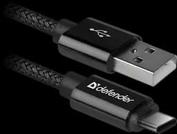 Кабель USB AM-Type-C M, 1.0 м, чорний, 09-03T PRO Defender