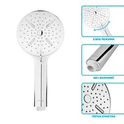 Водозберігаюча душова лійка Drop SPA3F-MULTI120CH "X-Cross" із 3 SPA потоками - Економія 42% - мініатюра 2