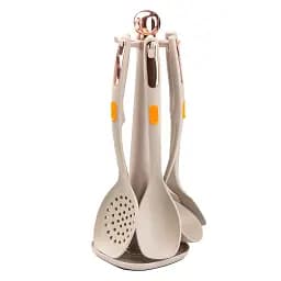Набір кухонного приладдя на підставці 6 штук, бежевий TS Kitchen HP27473K