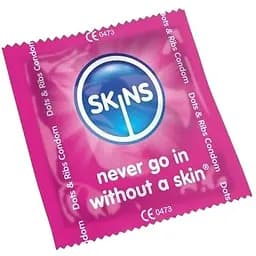 Презервативи Skins із крапками та ребрами