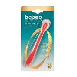Ложка силіконова Baboo, від 6 міс., червона (10-002)