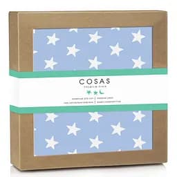 Пелюшка багаторазова Cosas непромокаюча Light Blue Stars 70х120 см, блакитна