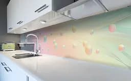 Кухонний фартух Перлини Кулі ПВХ 60х250 см вініловий самоклеючий Абстракція Рожевий Happy Pocket Z183470 - мініатюра 5