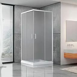 Душевая кабина Dusel A-513 80x80x190 шиншилла, Универсальная, матовый, хром, 80x80