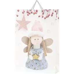 Пакет подарунковий новорічний DW6327 Блакитний 72х50х18 см (2000990242167)(NY)