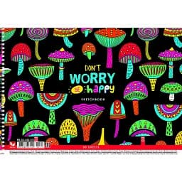 Альбом для малювання Школярик Гриби бічна спіраль А4 30 аркушів (PB-SC-030-513)