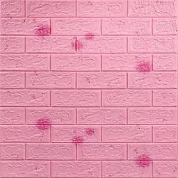 Декоративна 3D панель Sticker Wall самоклейка 700x770x5мм Кульбаби світло-рожева цегла 022 SW-00000023