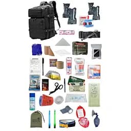 Укомплектований медичний тактичний рюкзак №3 Rescue Ready Molle 45 л чорний