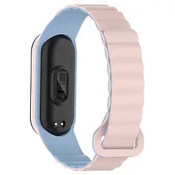 Ремінець Dual-color Magnetic для Xiaomi Mi Band 7/6/5/4/3 Light Pink / Lilac Blue - мініатюра 2