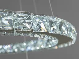 Люстра стельова LED Diasha 7206-6W/480+340G "Кришталеві кільця", 55W, 3025 лм, золото, для коридору, кухні, спальні - мініатюра 5