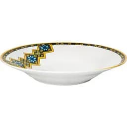 Тарелка суповая S&T Вышиванка желто-голубой ромб (30003-006)