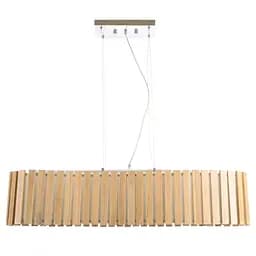 Люстра підвісна Brille дерев'яна для кухні E27 40W CH (BR-497S/4)