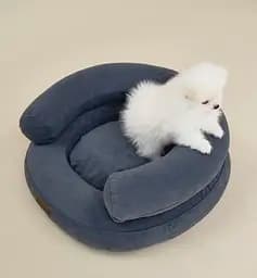 Лежак ортопедичний для собак "Marshmallow" темно-сірий S (70*65) - мініатюра 3