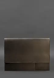 Шкіряна папка для документів А4 (на магнітах) темно-коричнева Crazy Horse