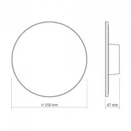 LED світильник настінний IP65 VIDEX WL03 18W 3000K-4000K-6500K Black - мініатюра 6