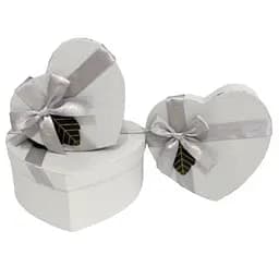 Набор подарочных коробок UFO Grey Heart 51351-043, 3 шт. (51351-043 Набор 3 шт GREY HEART)