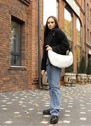 Сумка жіноча Sambag HOBO BAG-GLOVE Біла 25 х 58 х 4 см (53400008) - мініатюра 3