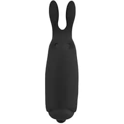 Вибропуля Adrien Lastic Pocket Vibe Rabbit Black со стимулирующими ушками