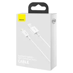 Кабель Baseus Superior Series Fast Charging Data Cable USB to iP 2.4A 1.5 м Білий - мініатюра 2