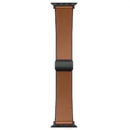 Ремінець Hoco WA34 Basic magnetic buckle silicone leather strap для Apple watch 44/45/46/49mm Brown