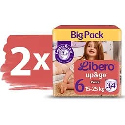 Підгузки-трусики Libero Up&Go 6 (15-25 кг) 68 шт. - мініатюра 2