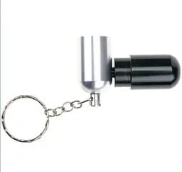 Трубка курильна металева Пілюля HL-195 Silver Black (15655) - мініатюра 2