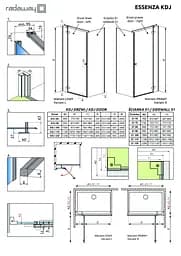 Душові двері Radaway Essenza New KDJ 100x200 скло прозоре права (1385040-01-01R) - мініатюра 8