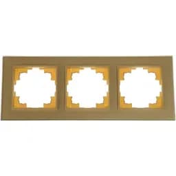 Рамка Brille тройная шампань (стекло) NB-3F iv