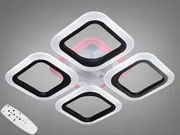 Світлодіодна люстра смарт світильник з пультом, 50Вт, чорний