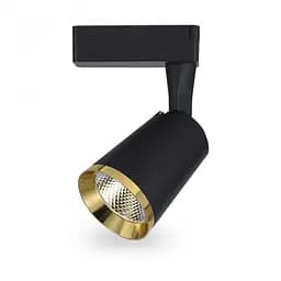 Трековый светильник в черном корпусе с золотой фурнитурой Line.F Мощность 10Вт