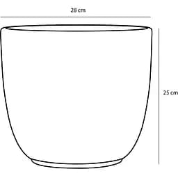 Кашпо Edelman Tusca pot round, 28 см, зелене (1057292) - мініатюра 2