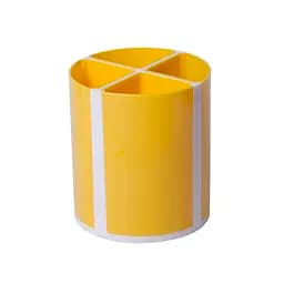 Підставка для письмового приладдя Твістер, жовта, 4 відділення