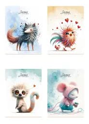 Комплект 4 шт загальних зошитів. Зошит Школярик А5 48 арк. у лінію 5252 4823088249071