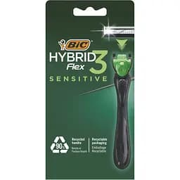 Бритва чоловіча BIC Hybrid 3 Flex Sensitive, з 4 змінними картриджами