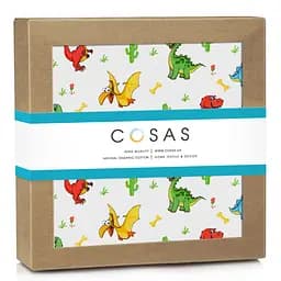 Пелюшки фланелеві Cosas Colorful Dino 100x120 см, зелені
