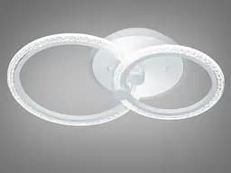 Люстра стельова LED Diasha A8180/2WH, 55W, 4100K, білий метал, сучасний стиль для дому - мініатюра 3