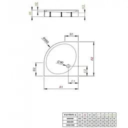 Душовий піддон Radaway Patmos A 80x80 4S88155-03 - мініатюра 5