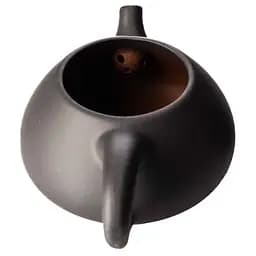 Иссинский чайник Трехрогий из печи, 190 мл - Черный - мініатюра 4