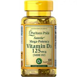 Витамины и минералы Puritan's Pride Vitamin D3 5000 IU 100 капсул