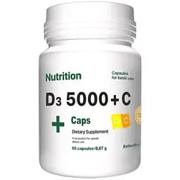 Вітаміни та мінерали EntherMeal D3 5000+С, 60 капсул