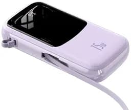 Power Bank Baseus Qpow Digital Display 10000mAh 15W with Lightning Cable (PPQD050105) Purple EU - мініатюра 3