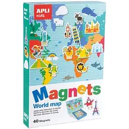 Комплект магнітів Apli Kids Карта світу (16494)