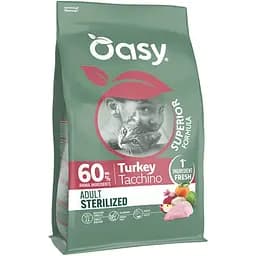 Сухий корм Oasy Dry Cat Superior Sterilized для стерилізованих котів індичка 300 г