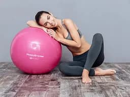 М'яч для фітнесу (фітбол) Power System PS-4012 Ø65 cm PRO Gymball Pink (4012PI-0) - мініатюра 3