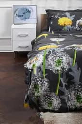 Комплект постільної білизни Moon&Star King Size 220x240 наволочки 2х40х60 Dandelion Black Бязь Gold Люкс - мініатюра 3
