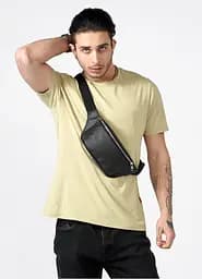 Поясна сумка бананка шкіряна Sambag Tirso PSSm чорний 30.5 х 14 см (81113001m) - мініатюра 5