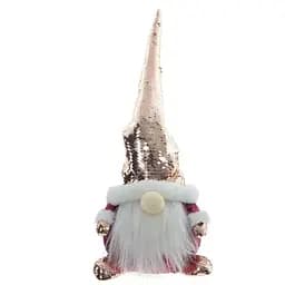 М'яка новорічна іграшка BonaDi Гном хлопчик 50 см Фігурка декоративна Пурпурна