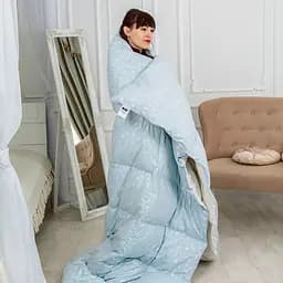 Ковдра пухова MirSon Karmen №1846 Bio-Blue, 90% пух, king size, 240x220, блакитна (2200003014136) - мініатюра 13