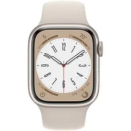 Смарт-годинник Apple Watch Series 8 GPS 41 mm Starlight Aluminium Case with Starlight Sport Band - Regular Model A2770 (Grade B) Seller Refurbished - мініатюра 2