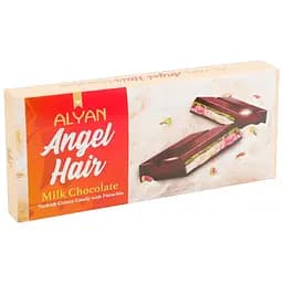 Шоколад молочний Alyan Angel Hair із солодкою ватою та фісташковою пастою 160 г - мініатюра 2